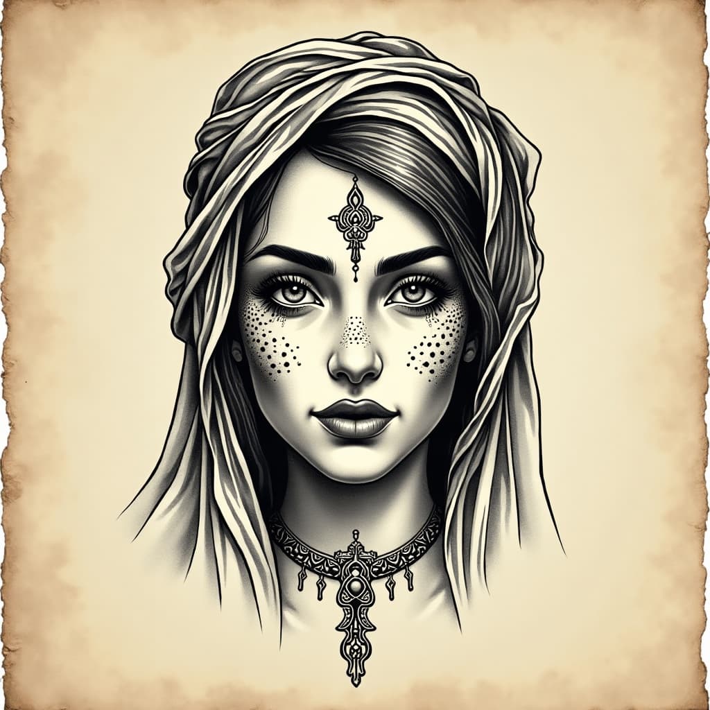 وشم وجه المرأة